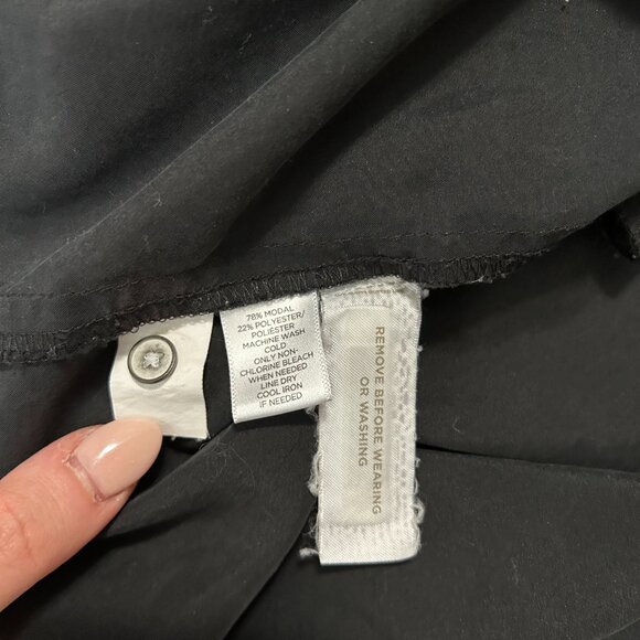 Lou & Grey LOFT Button-Down Black Shirt-Dress (Size S) - Picture 4 of 4